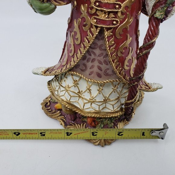 Fitz & Floyd Musical Renaissance Santa Figurine Sings Deck The Halls 8.75 in Red - Picture 11 of 16